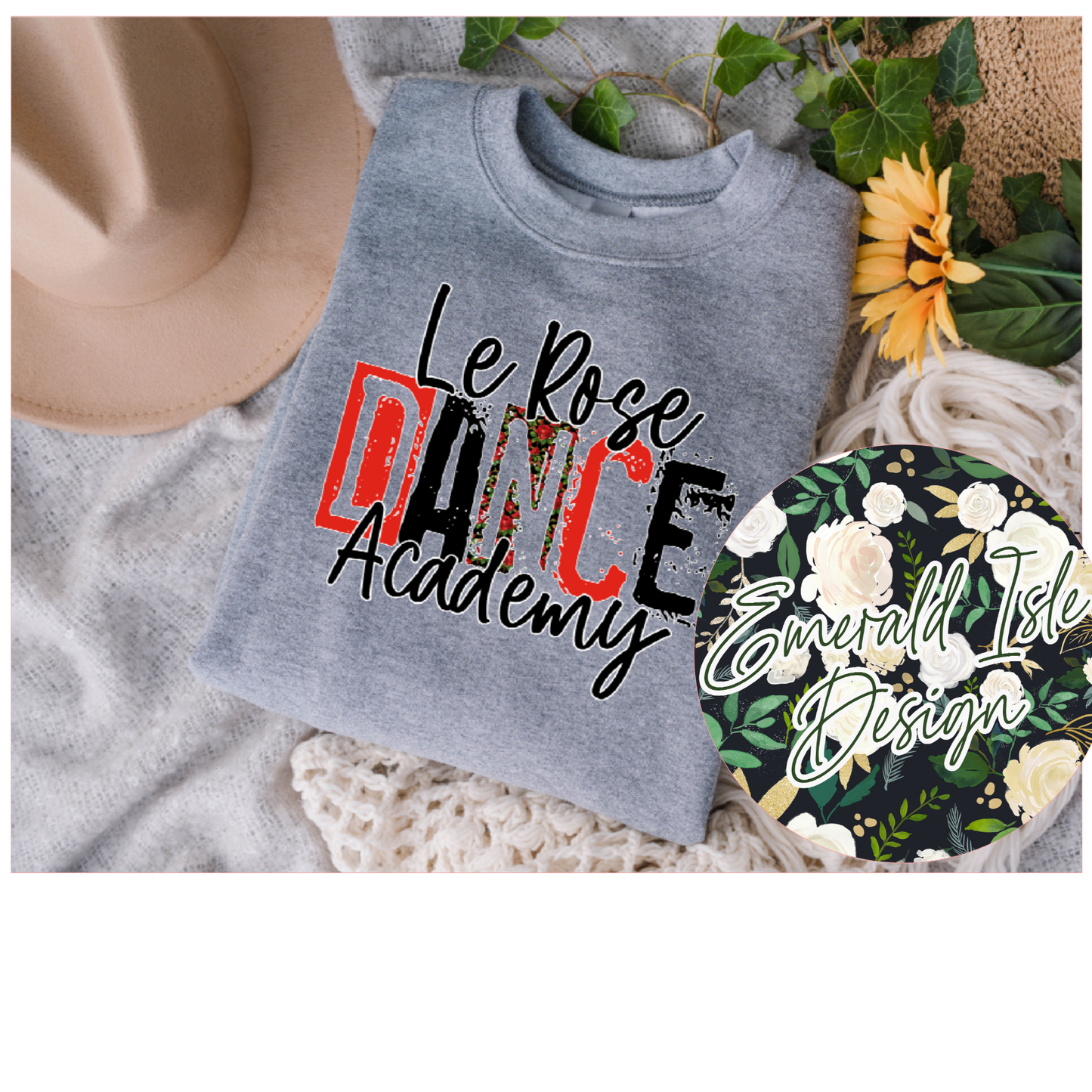 Le Rose Dance Academy Stamp Design