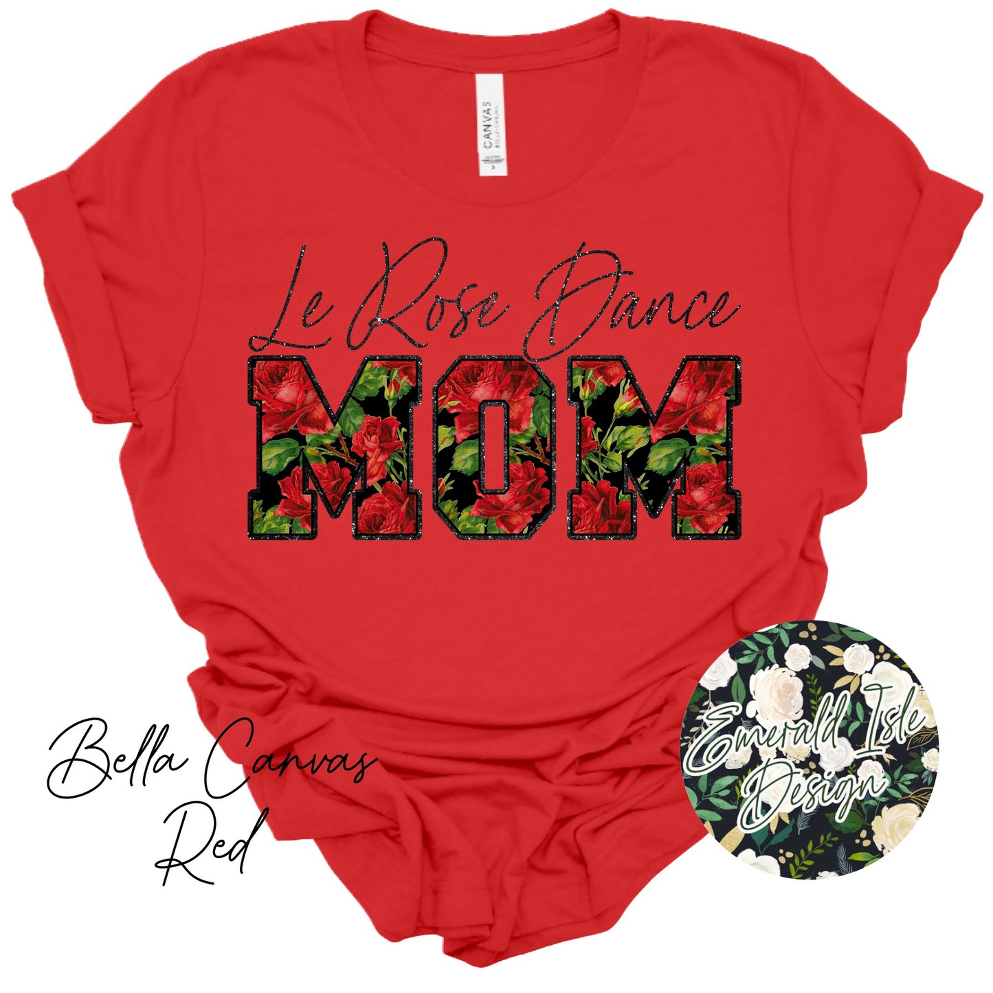 Le Rose Dance Mom Faux Glitter & Rose