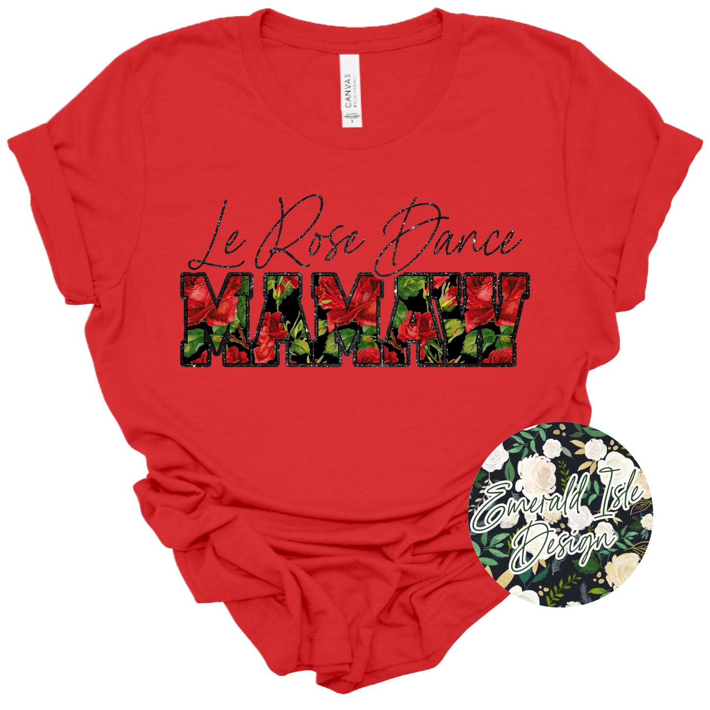 Le Rose Dance Mamaw Faux Glitter & Rose