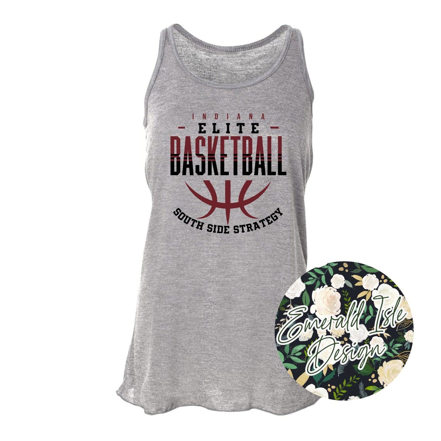 Indiana Elite South Side Strategy Ladies Flowy Racerback Tank
