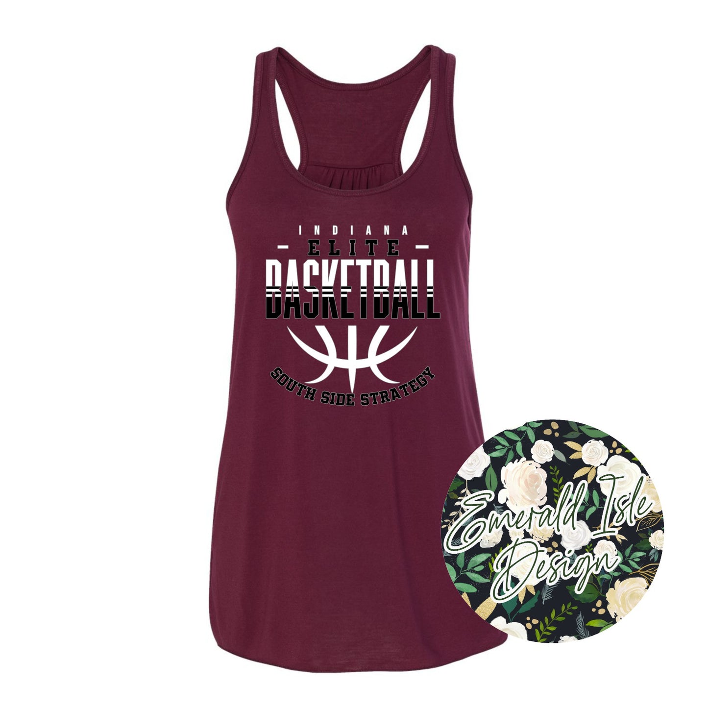 Indiana Elite South Side Strategy Ladies Flowy Racerback Tank