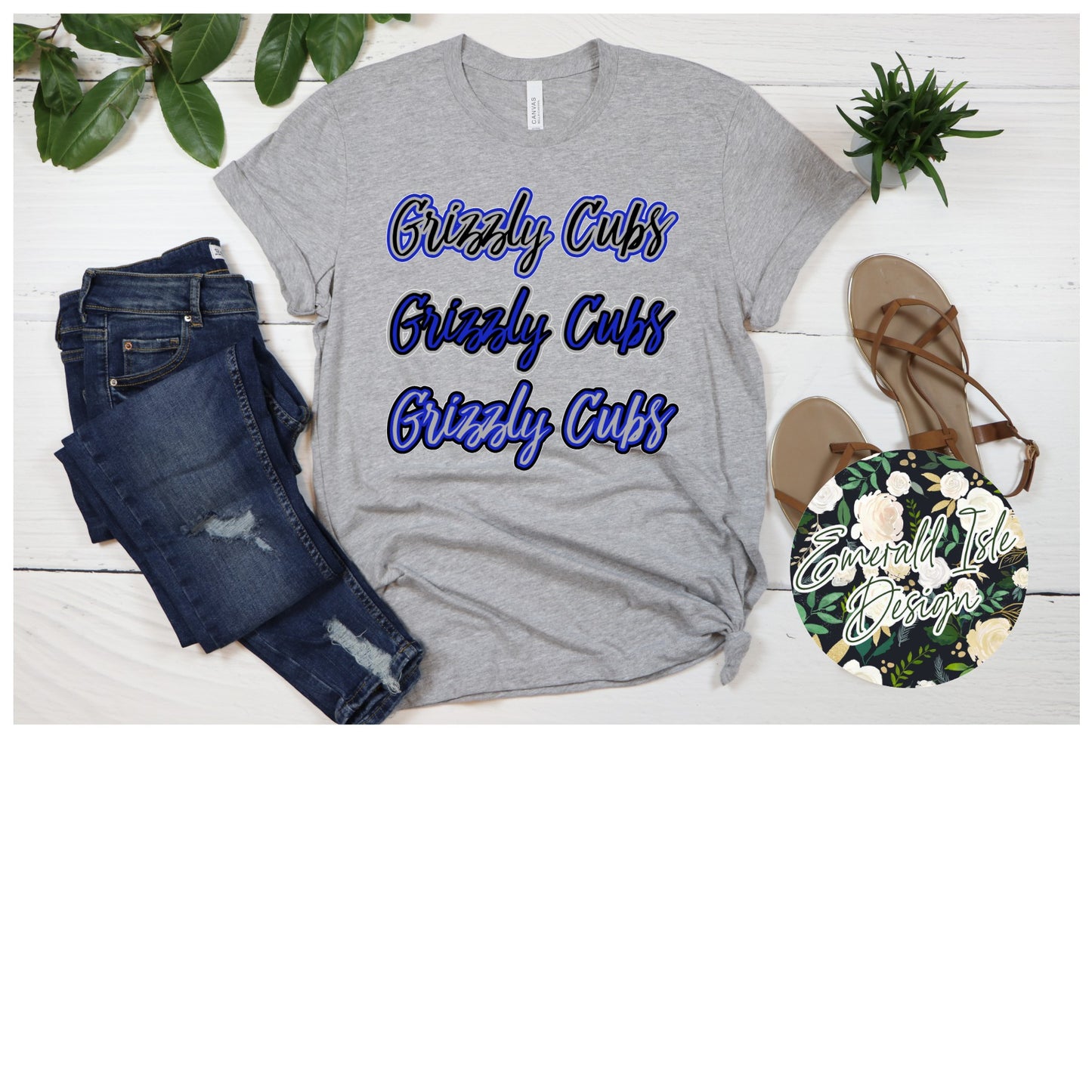 Stacked Grizzly Cubs Design