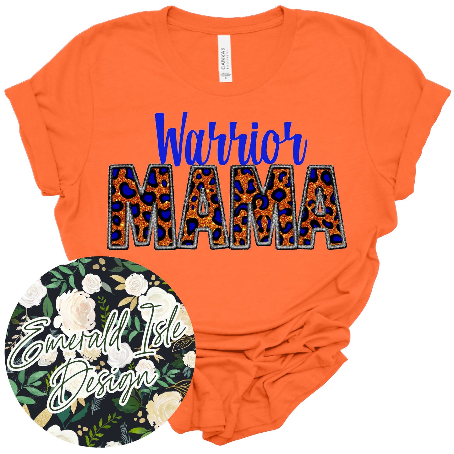 Warrior Mama Faux Embroidery Design