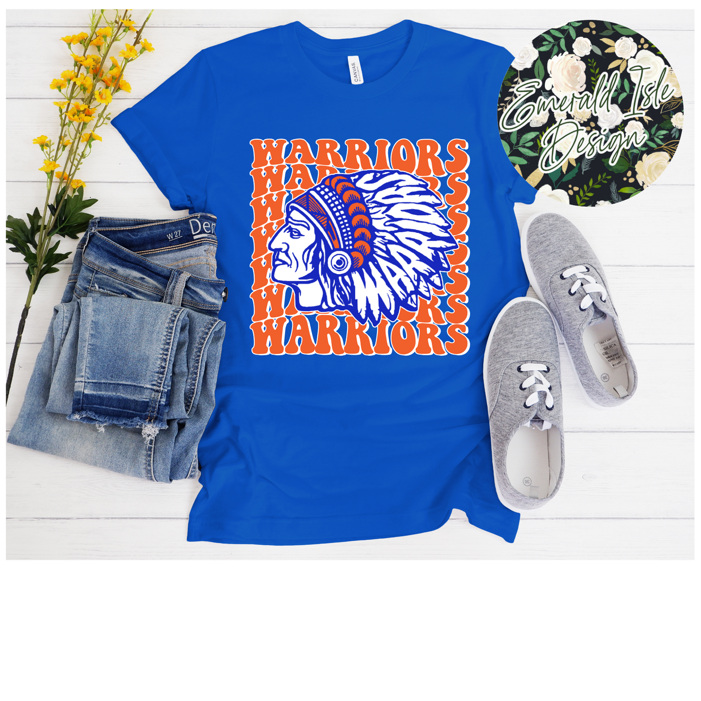 Warriors Groovy Repeat Design