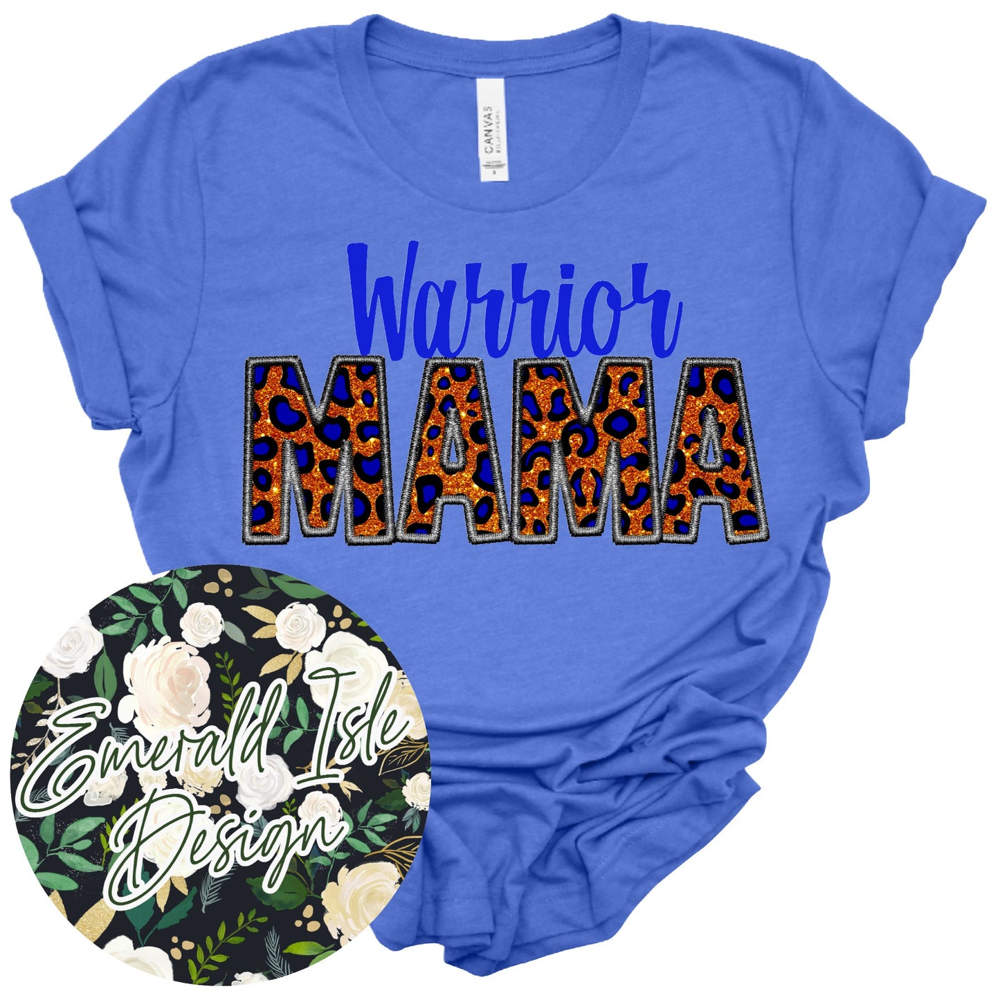 Warrior Mama Faux Embroidery Design