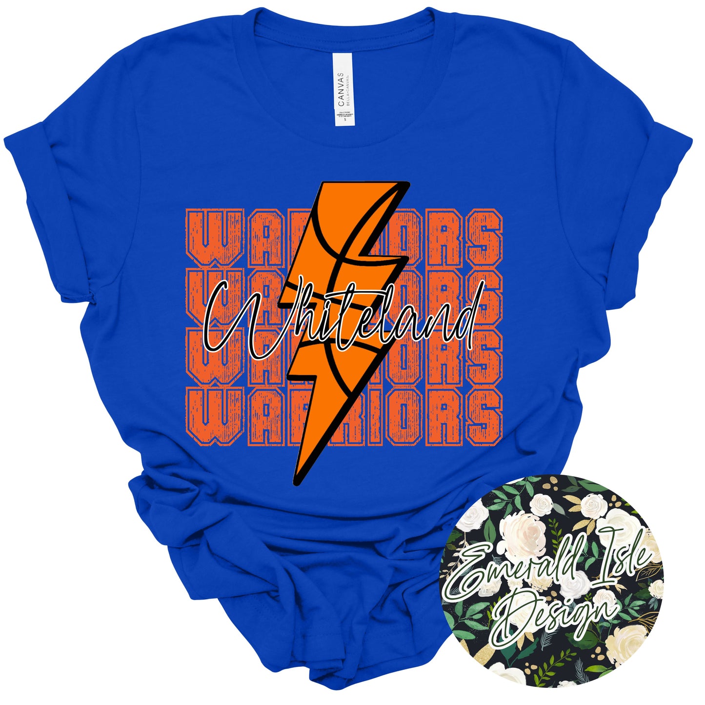 Whiteland Basketball Lightning Bolt Design