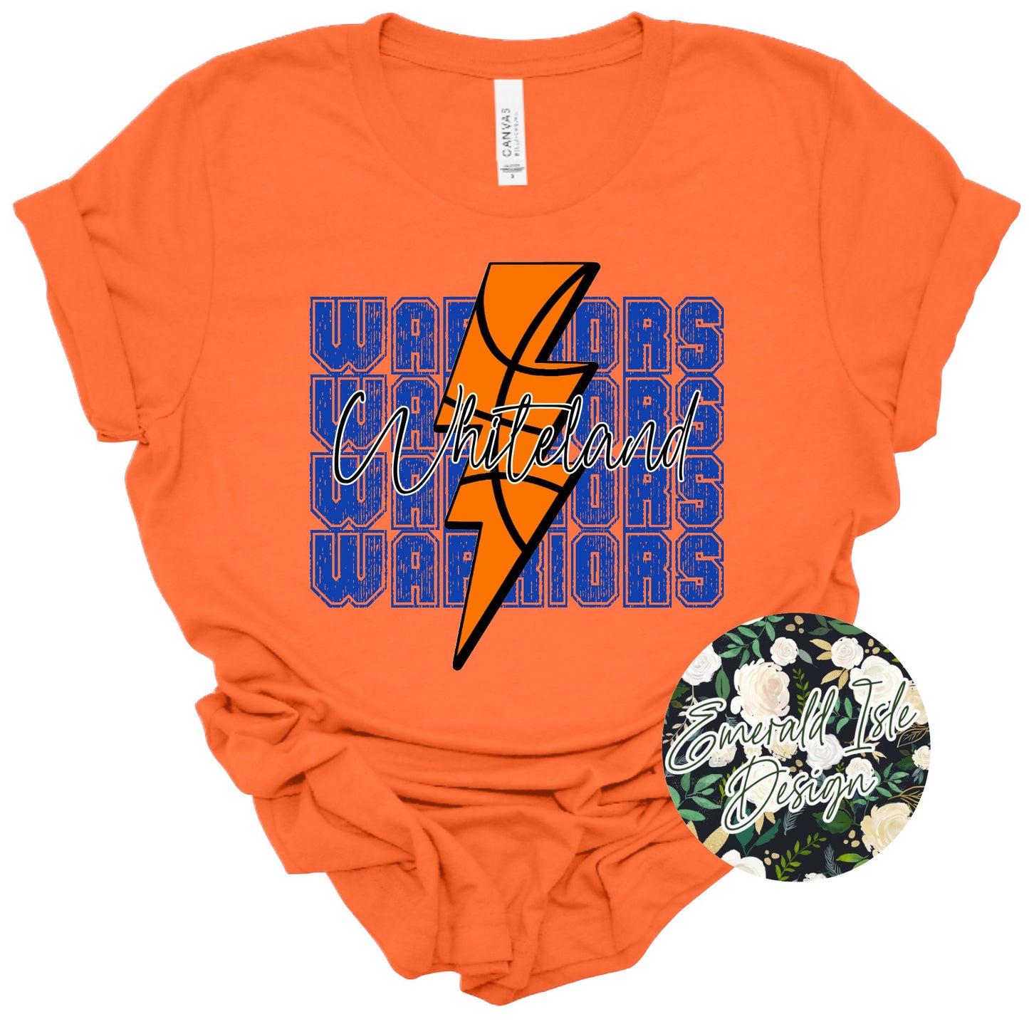 Whiteland Basketball Lightning Bolt Design