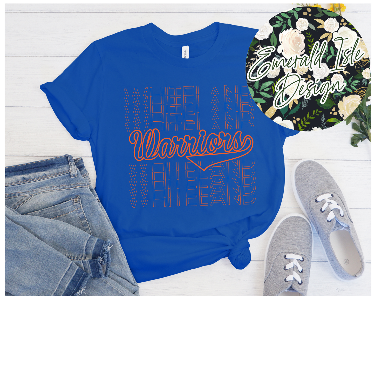Whiteland Repeat Retro Design