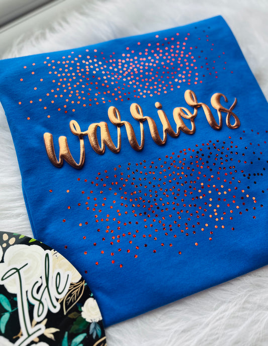 Warriors Spangle and Metallic Puff Design