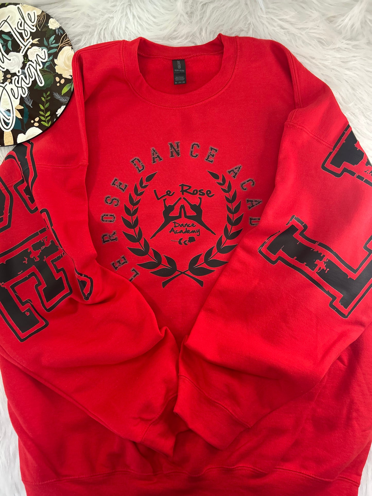 Le Rose Dance Academy Oversized Horizontal Design Style 2 on Crewneck Sweatshirt