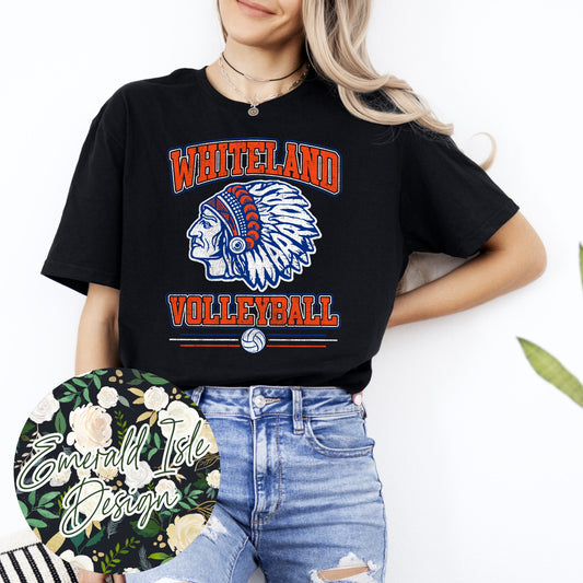 Whiteland Volleyball Vintage Design
