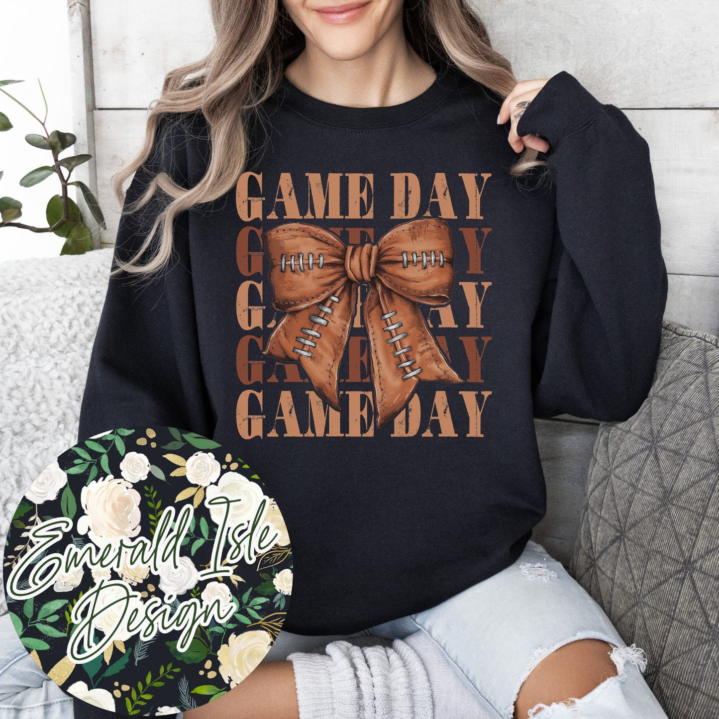 Game Day Football Bow Design