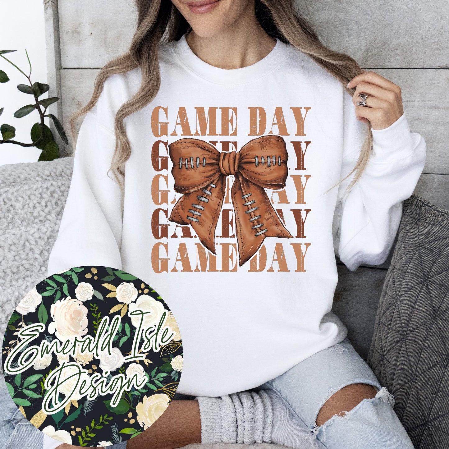 Game Day Football Bow Design