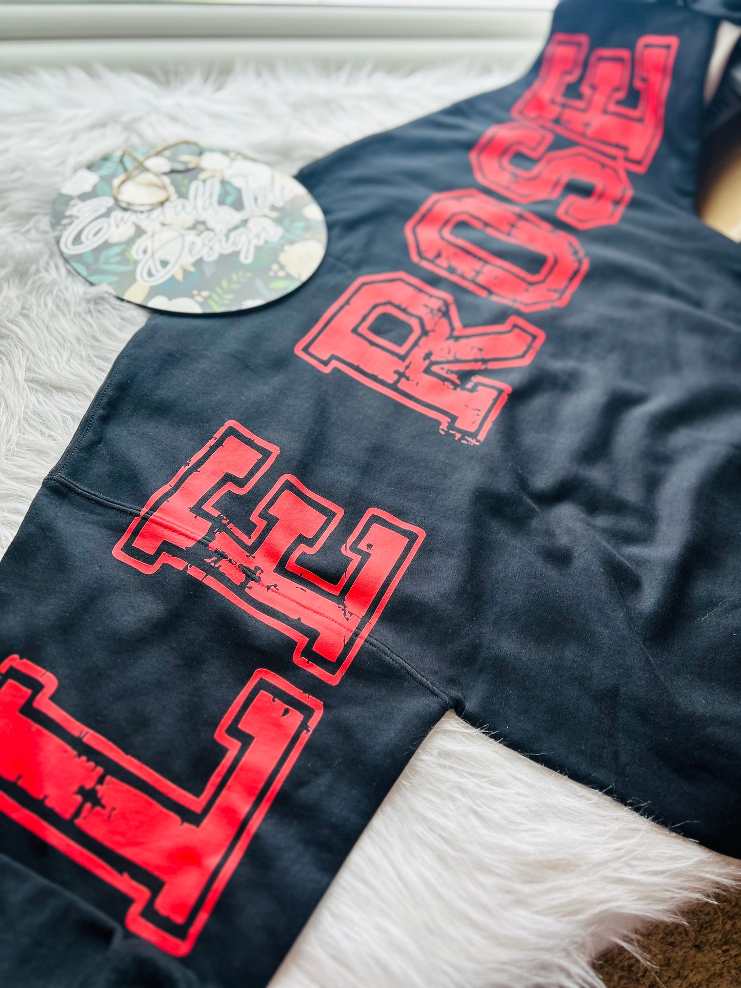 Le Rose Dance Academy Oversized Horizontal Design Style 2 on Crewneck Sweatshirt