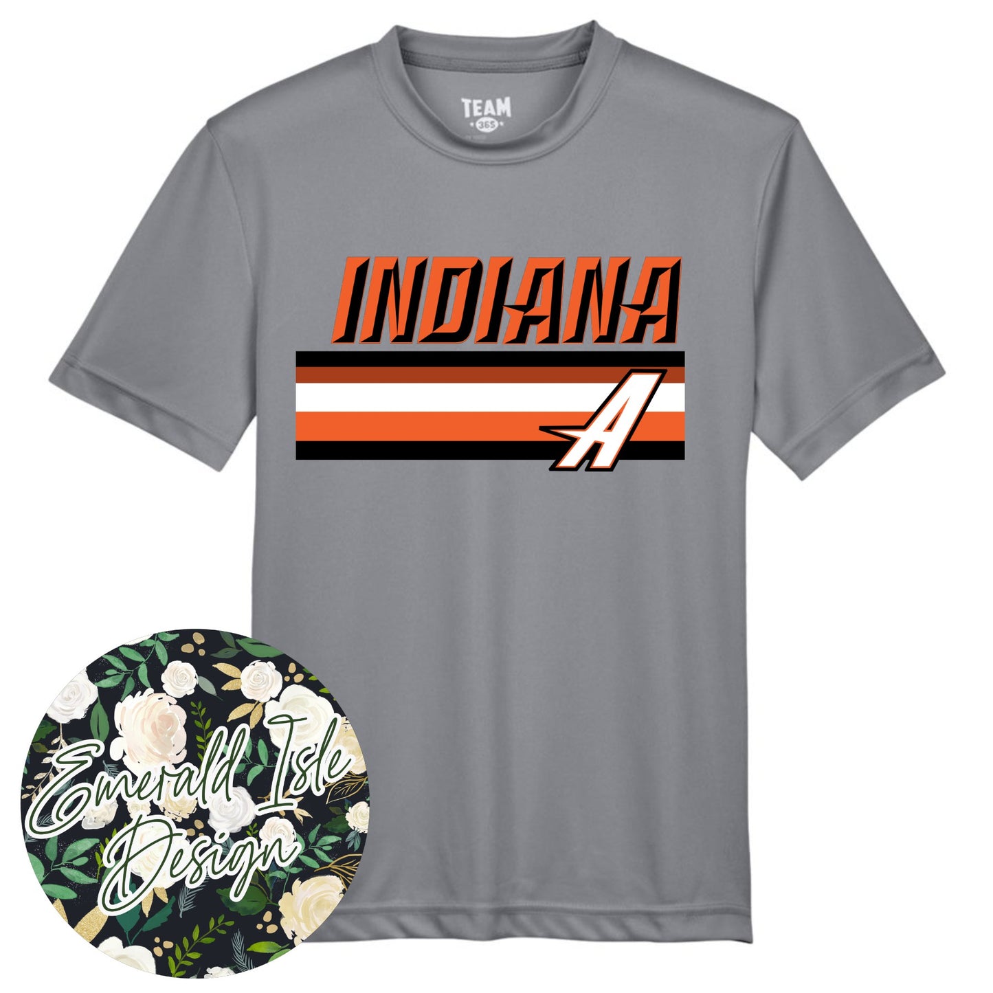 Indiana Astros Stripes Design on Team 365 Performance T