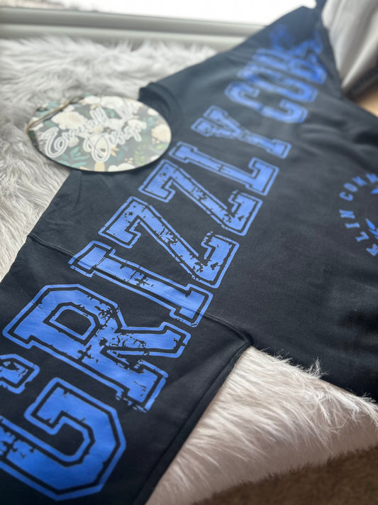 Franklin Grizzly Cubs Oversized Horizontal Design on Crewneck Sweatshirt