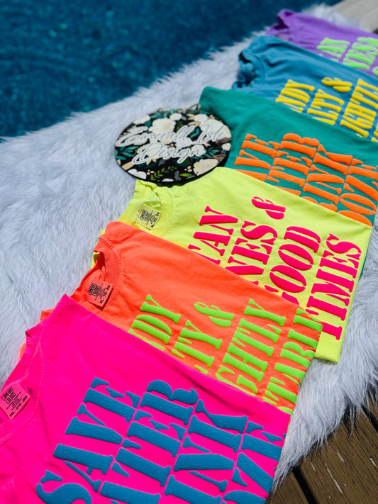 Puff Summer Sayings on Comfort Colors T's!!