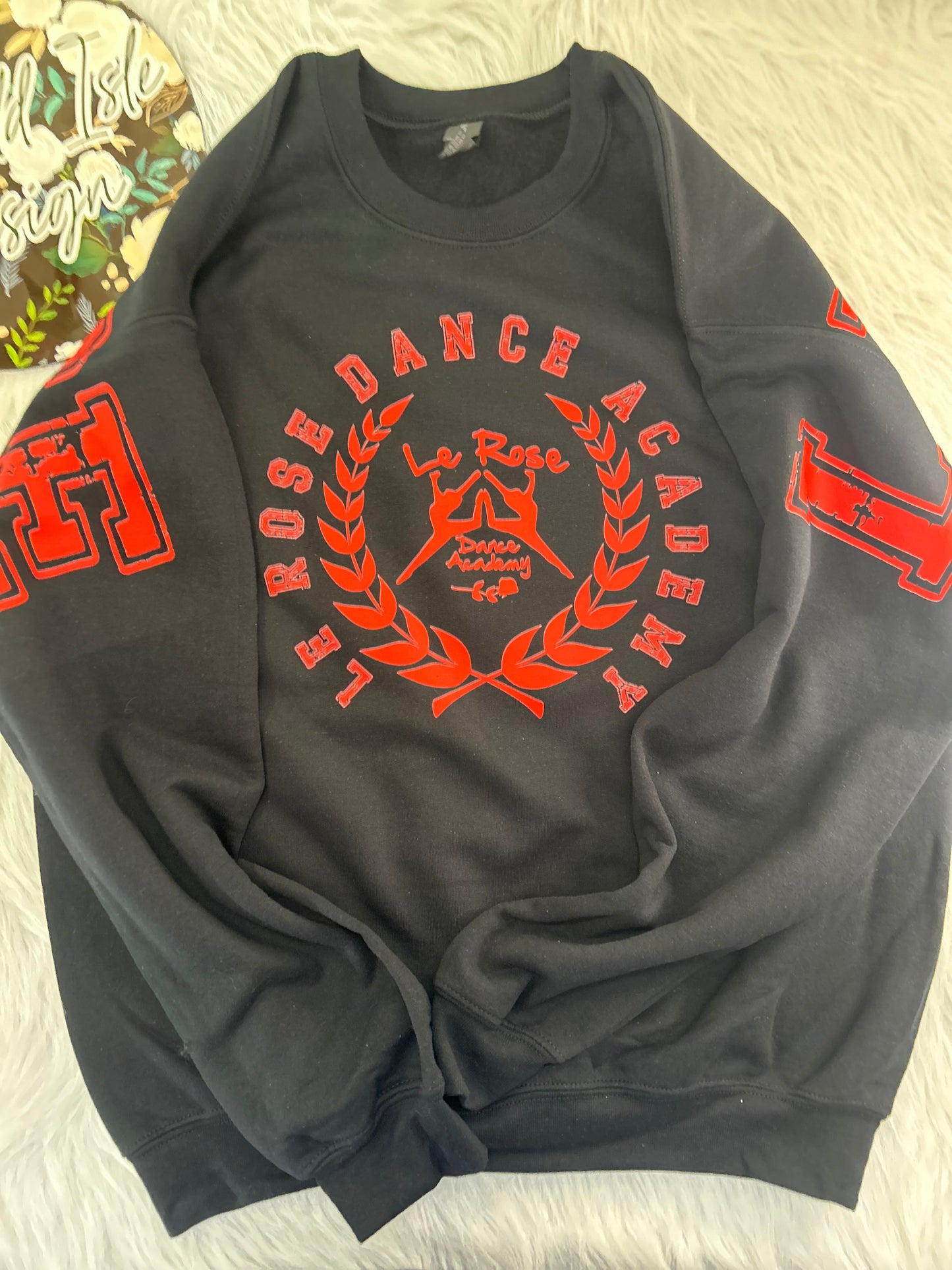 Le Rose Dance Academy Oversized Horizontal Design Style 2 on Crewneck Sweatshirt