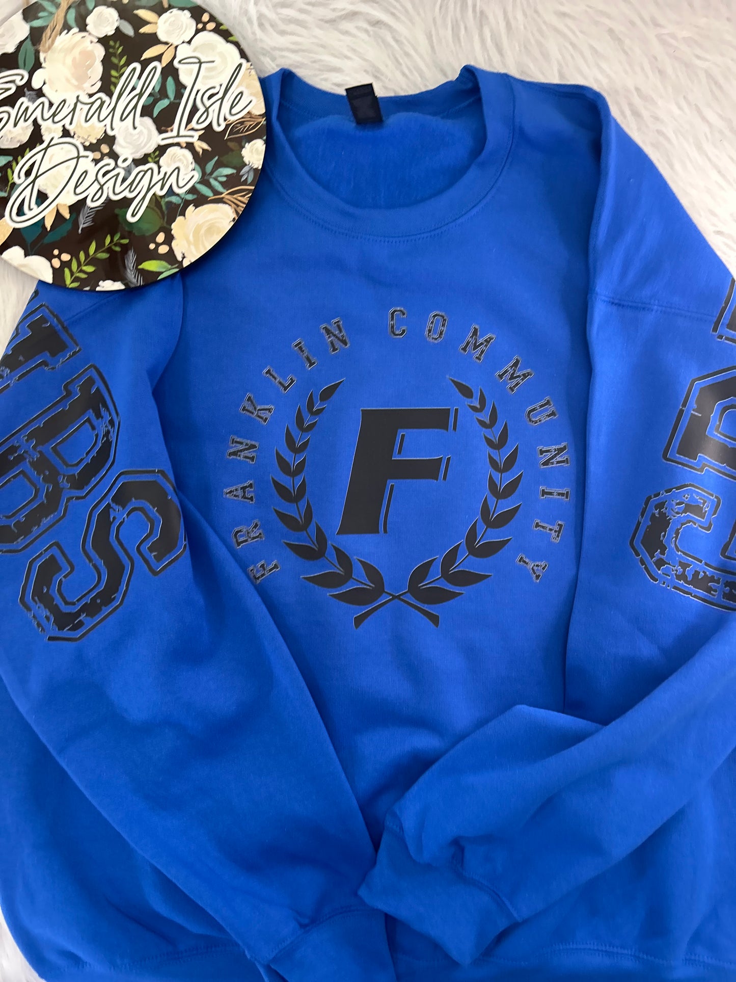 Franklin Grizzly Cubs Oversized Horizontal Design Style 2 on Crewneck Sweatshirt