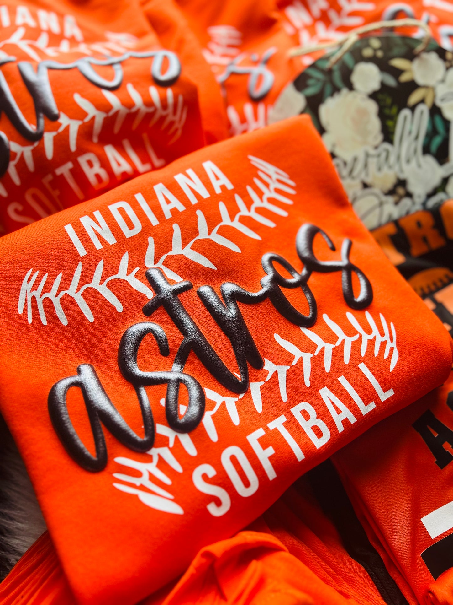 Indiana Astros Metallic Puff Design