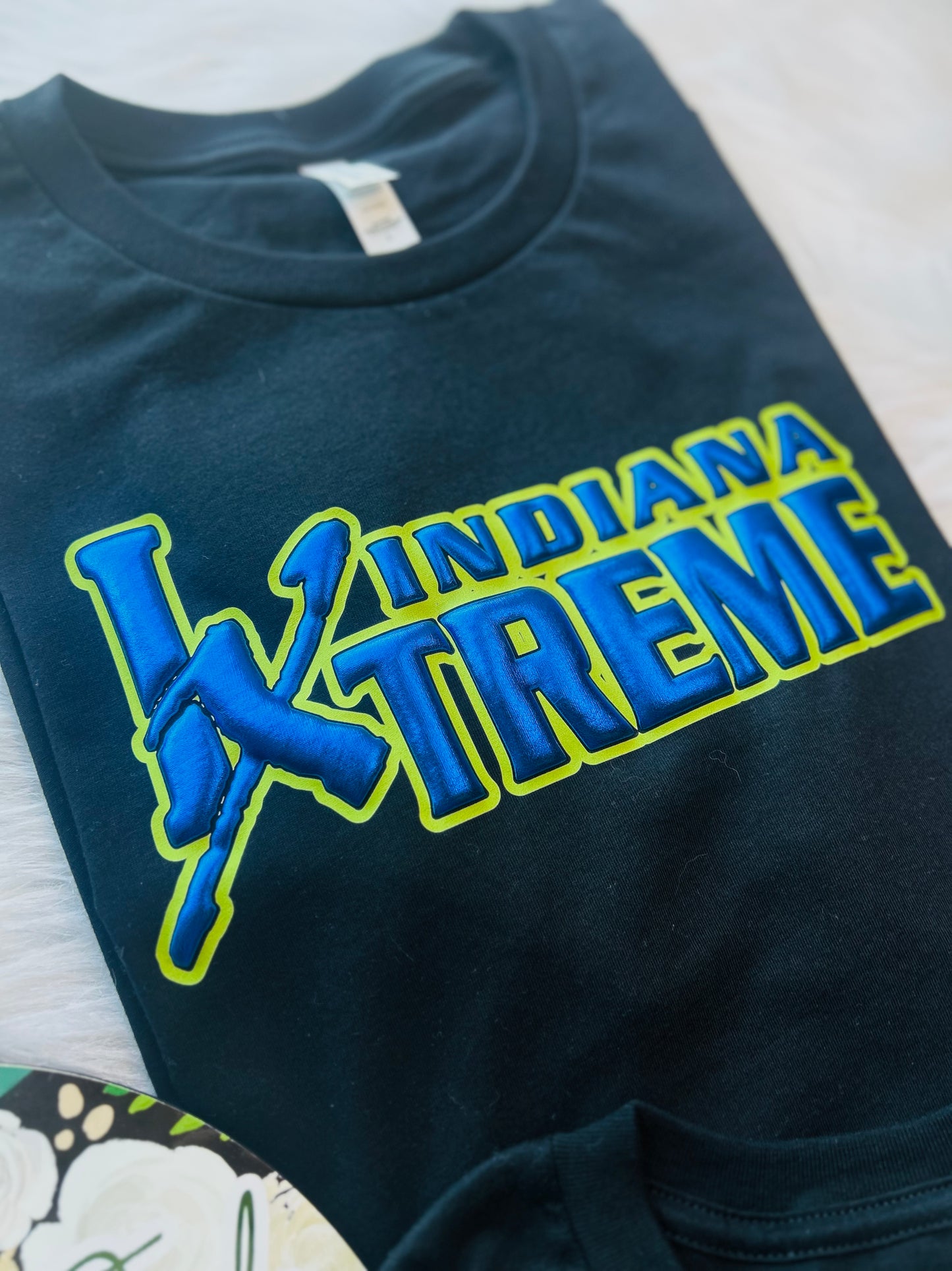 Indiana Xtreme Softball Metallic Puff Design