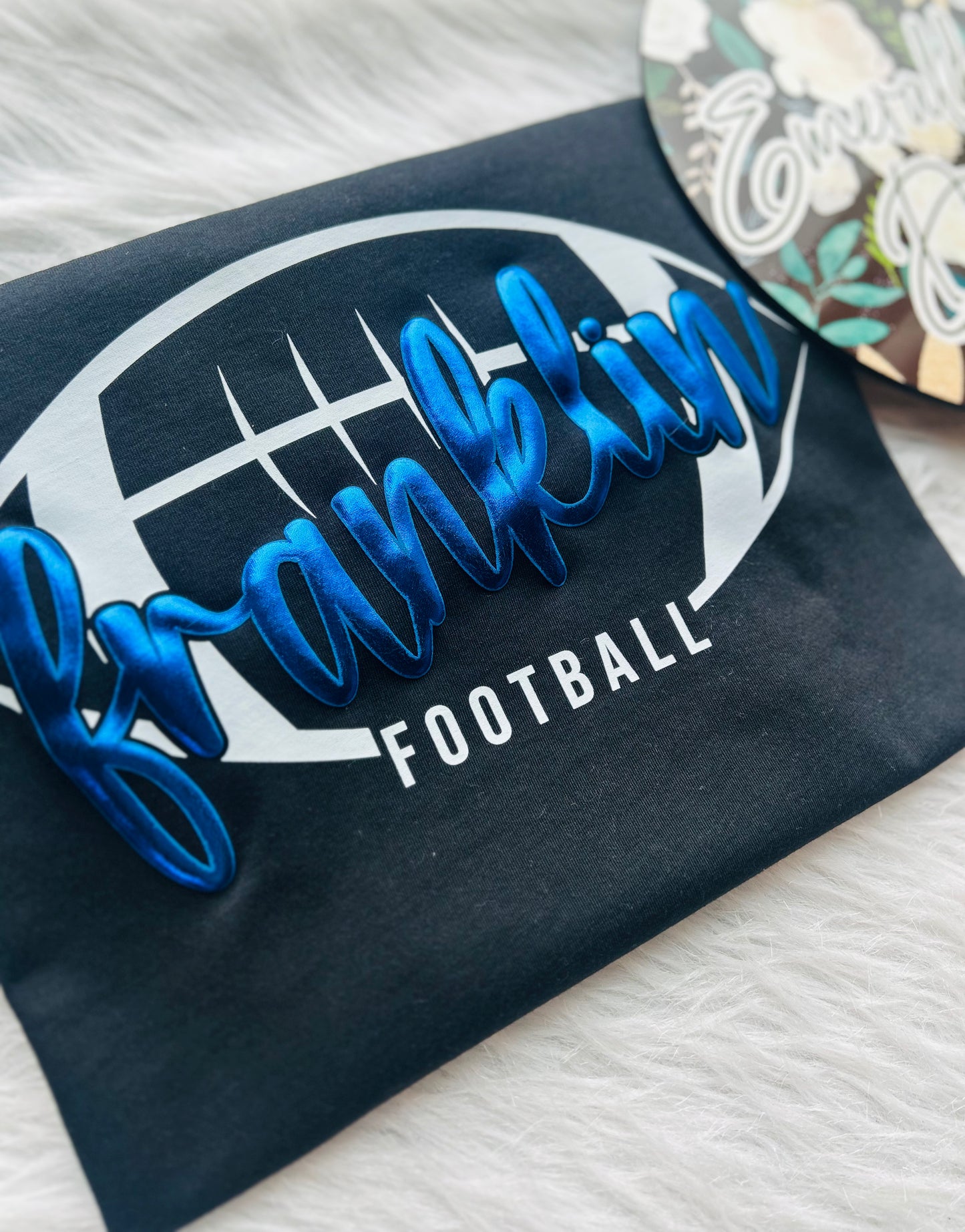 Franklin Football Metallic Puff Design