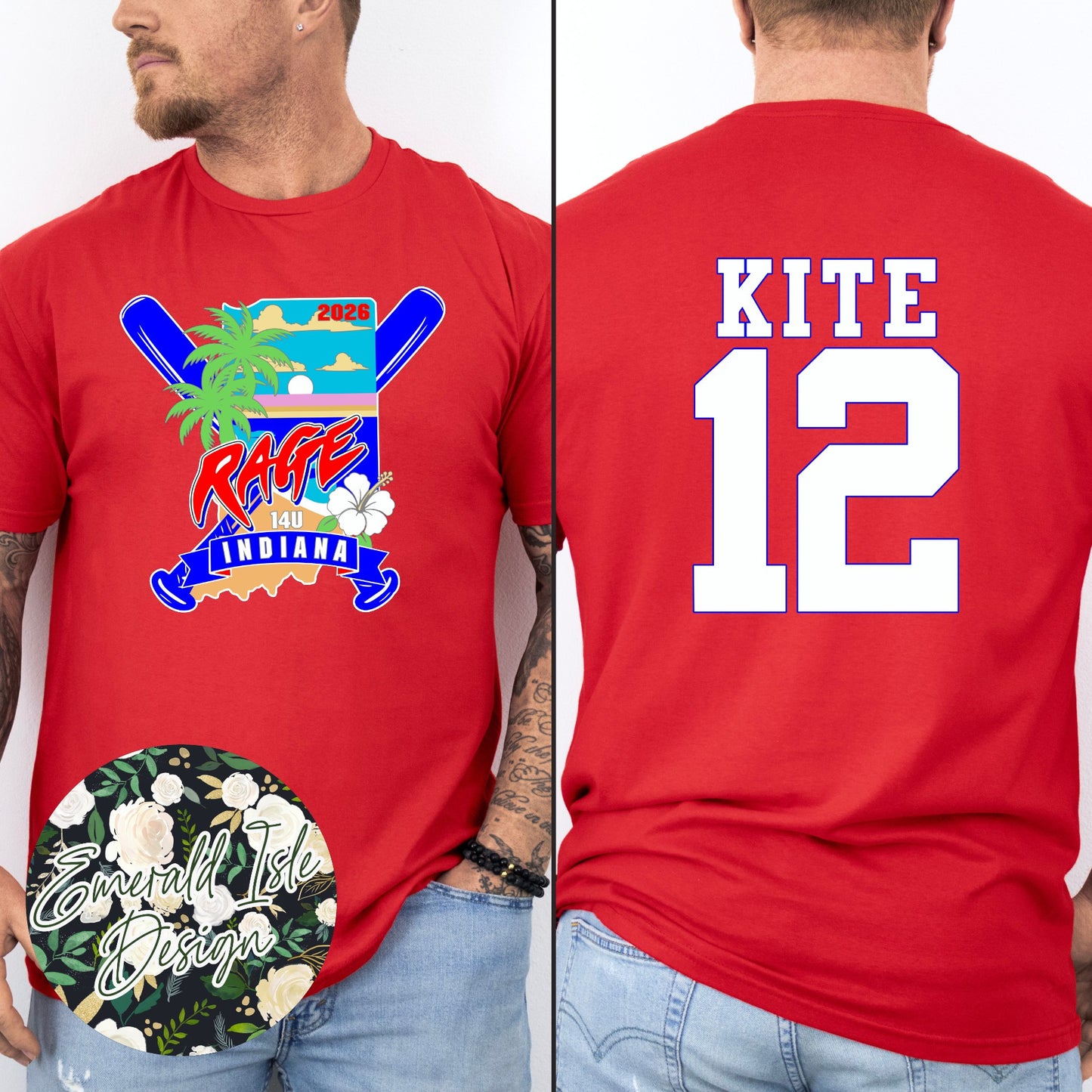 Rage Softball Nationals 2026 Design with Option to Add Name & Number on Back