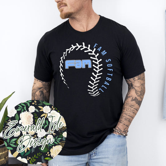 FAM Softball Stylized Softball Design