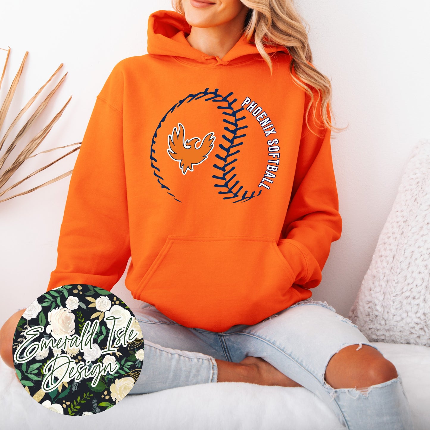 Stylized Phoenix Softball Design