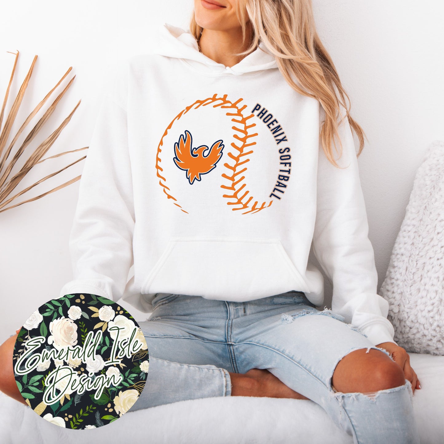 Stylized Phoenix Softball Design
