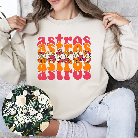 Astros Groovy Repeat Design