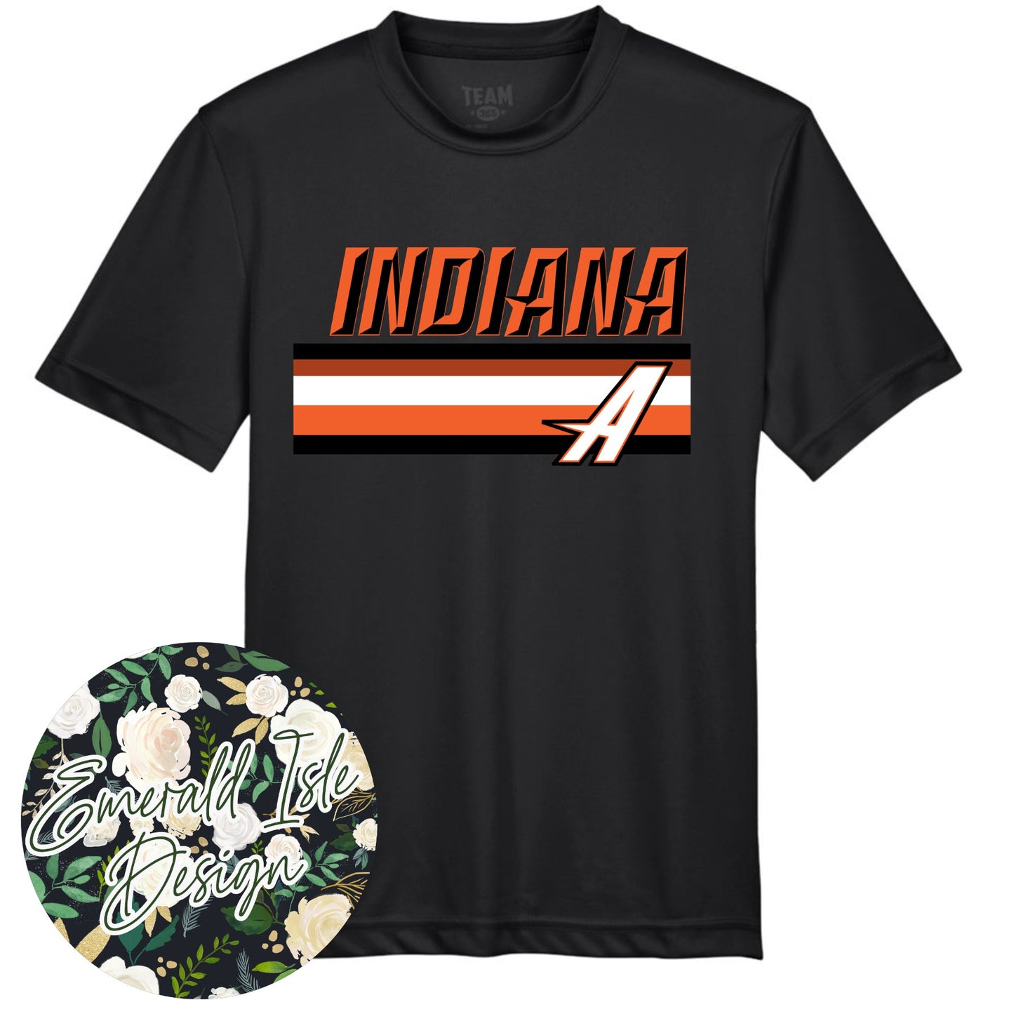 Indiana Astros Stripes Design on Team 365 Performance T