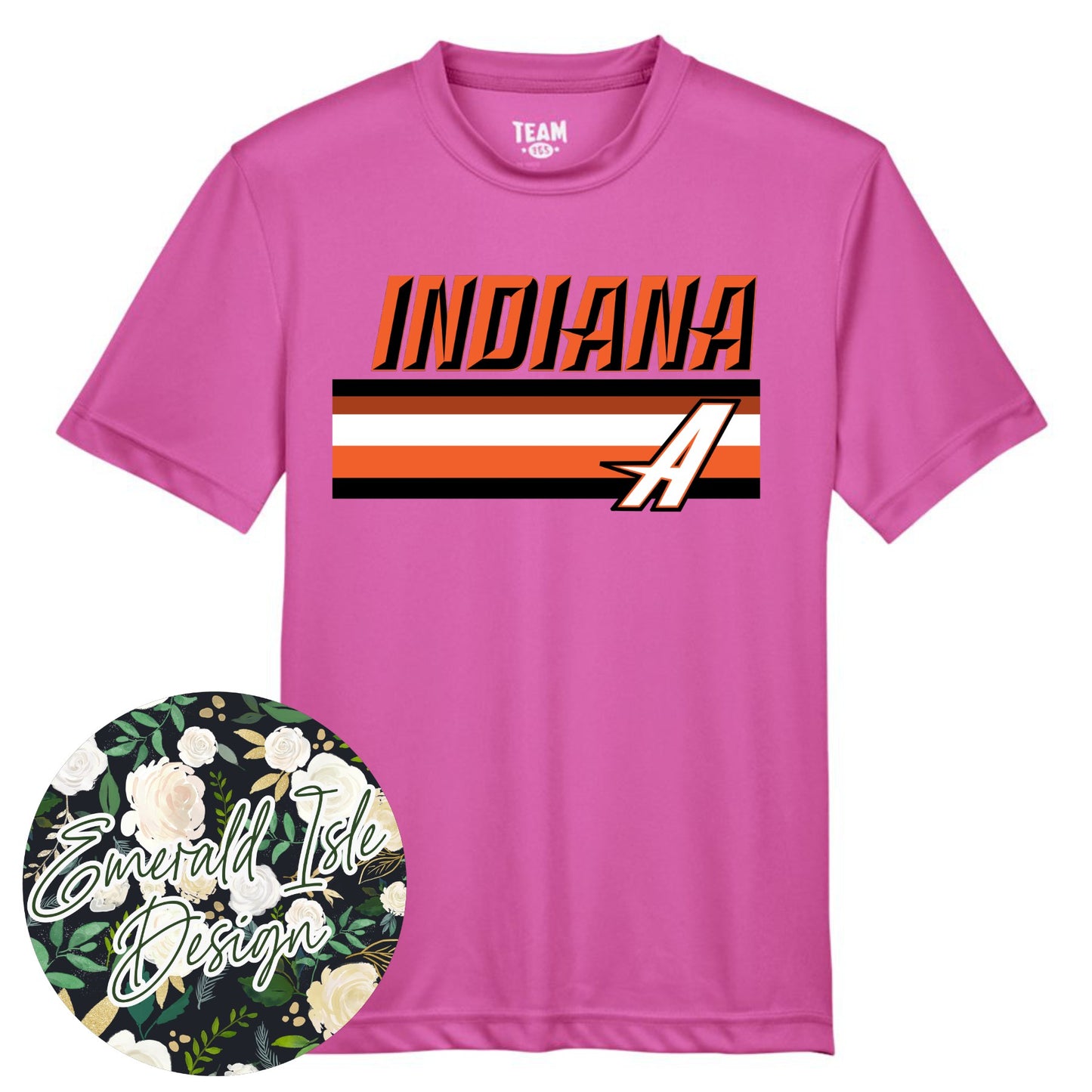 Indiana Astros Stripes Design on Team 365 Performance T