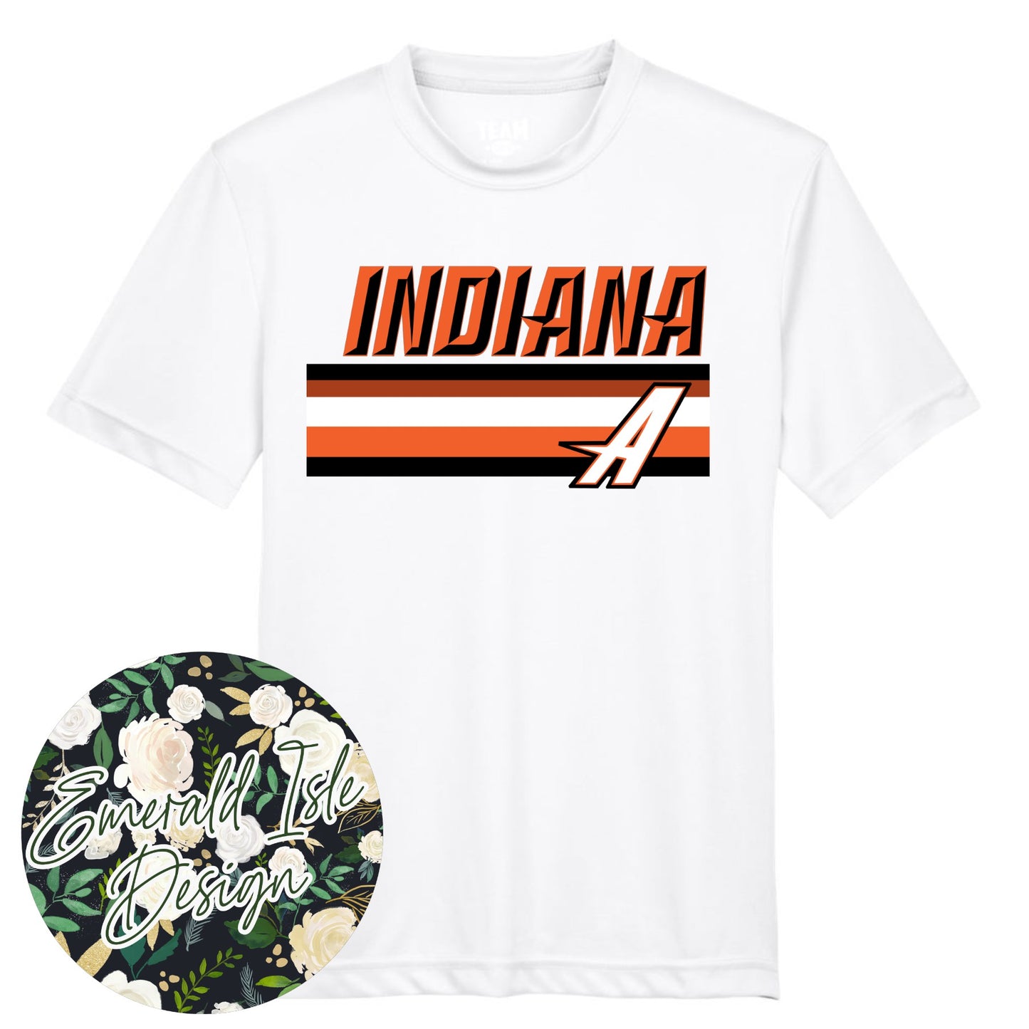 Indiana Astros Stripes Design on Team 365 Performance T