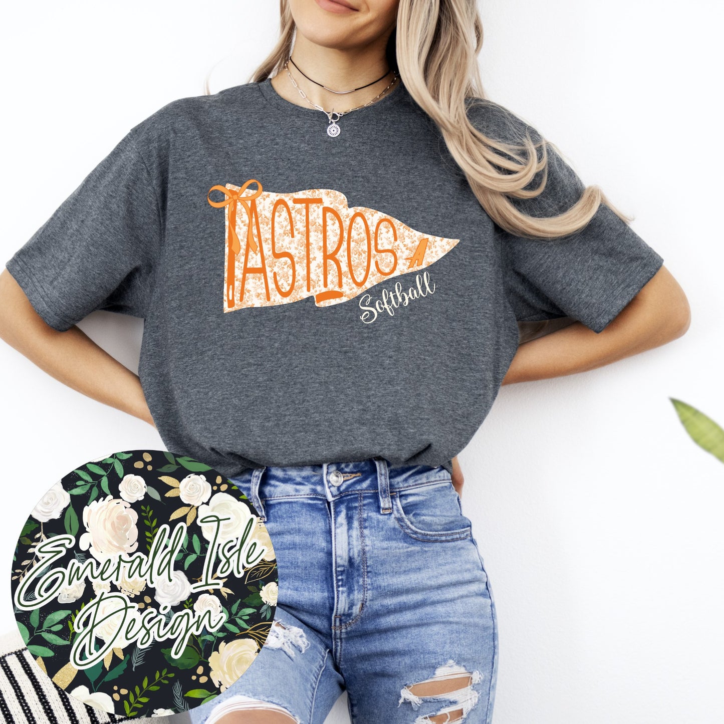 Astros Softball Toile Pennant Design