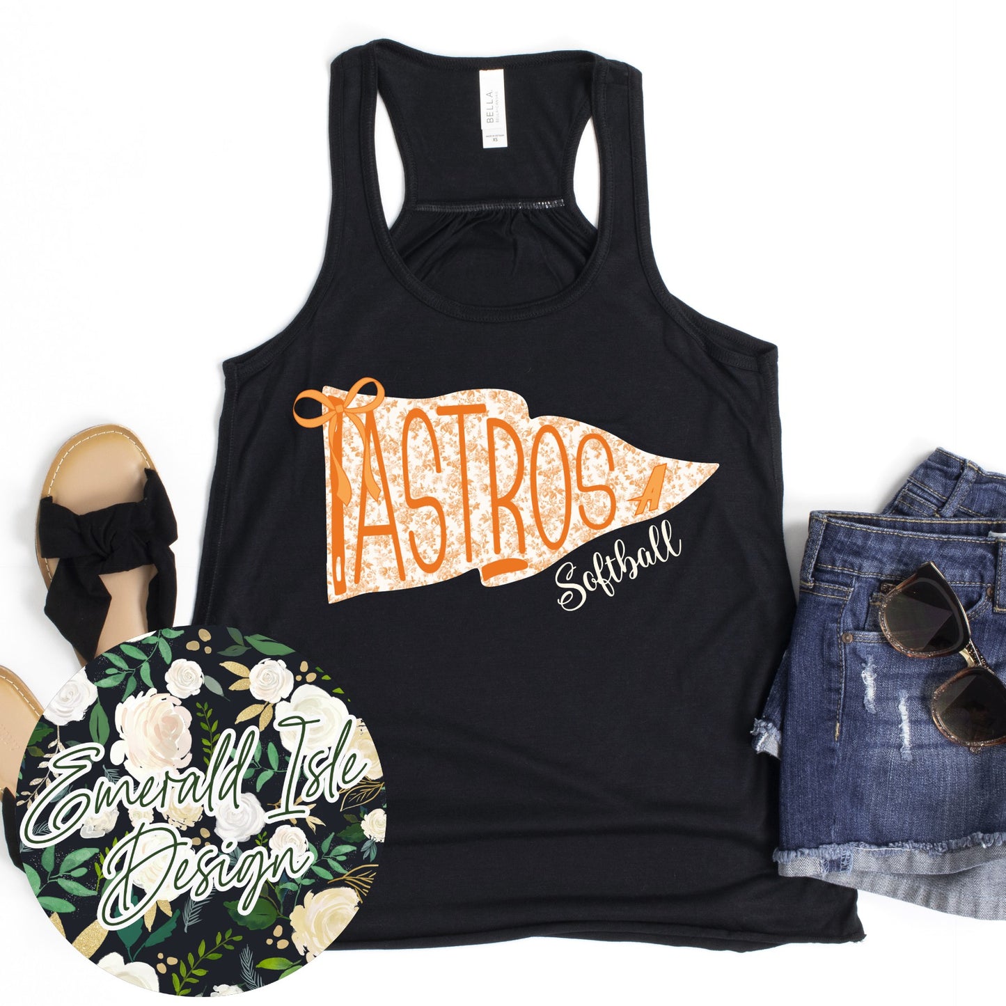 Astros Softball Toile Pennant Design