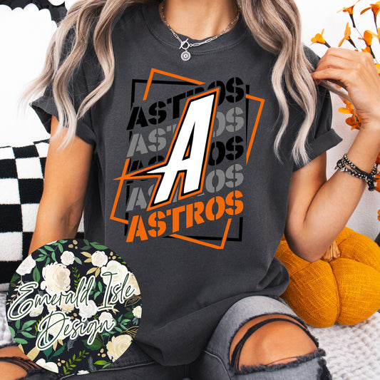 Astros Softball Wave Repeat Design