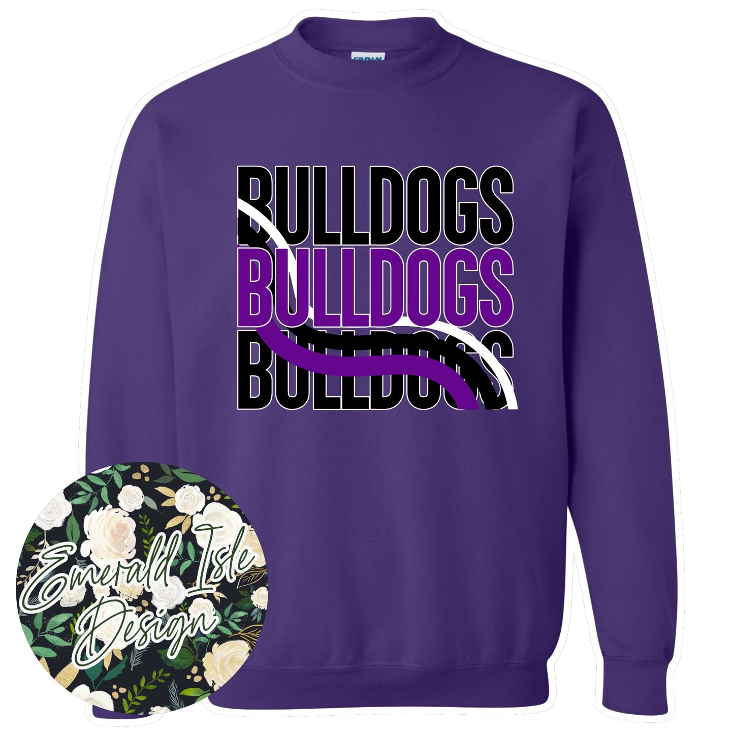 Needham Bulldogs Wave Design