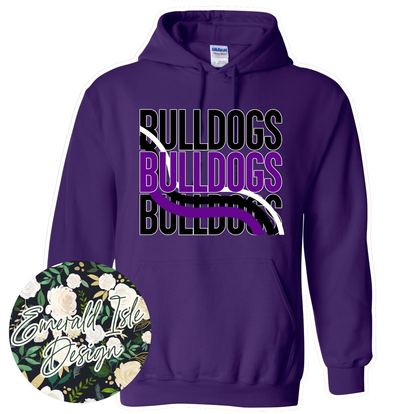 Needham Bulldogs Wave Design