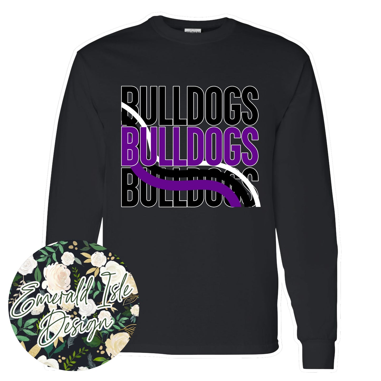 Needham Bulldogs Wave Design