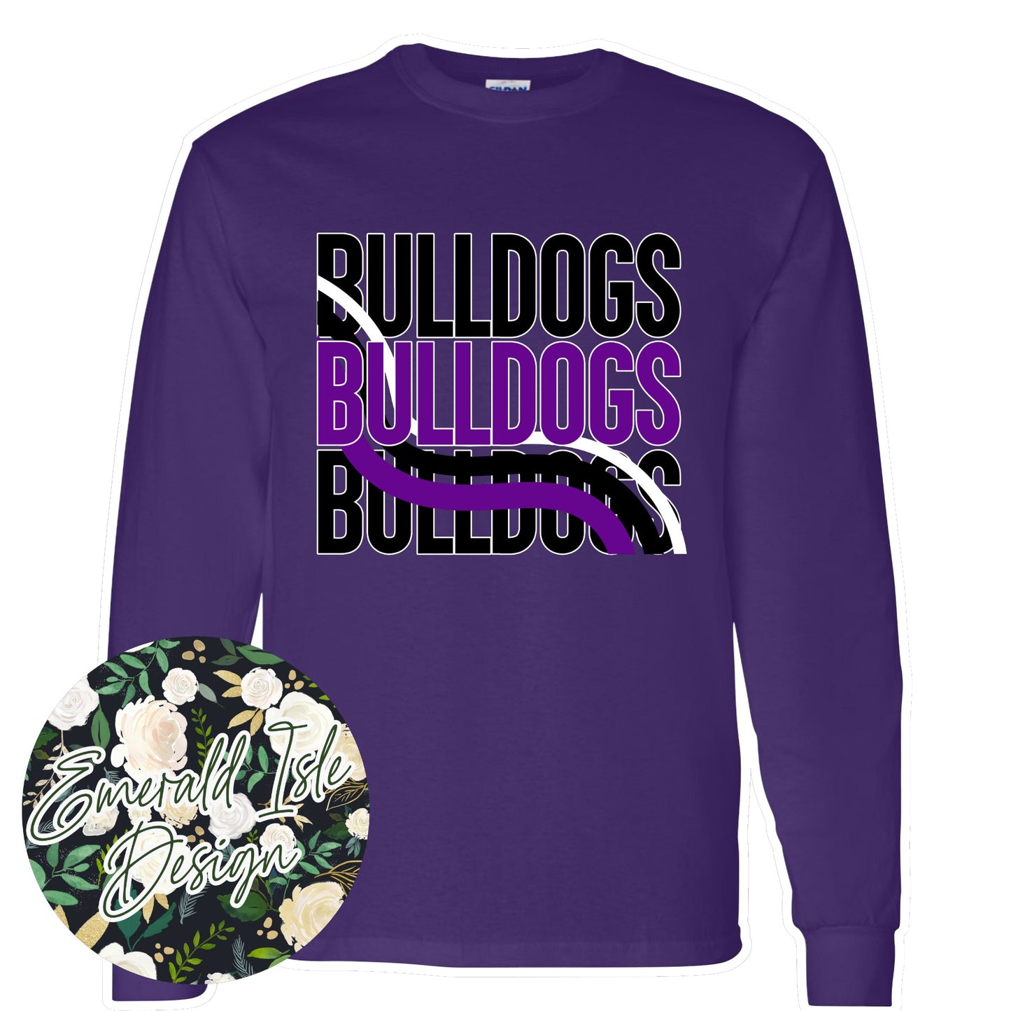 Needham Bulldogs Wave Design
