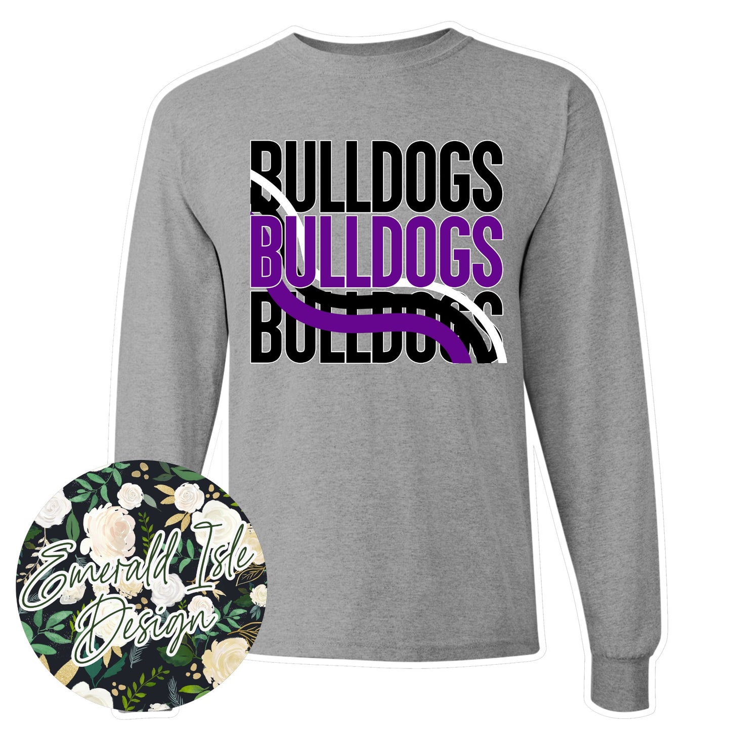 Needham Bulldogs Wave Design