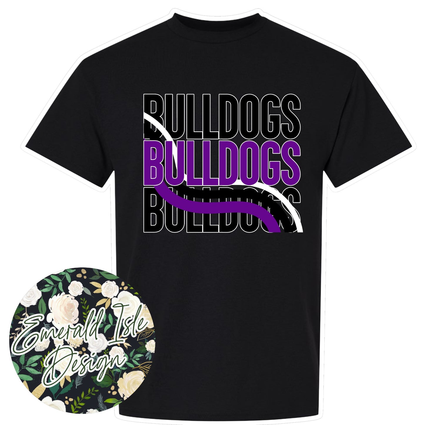 Needham Bulldogs Wave Design