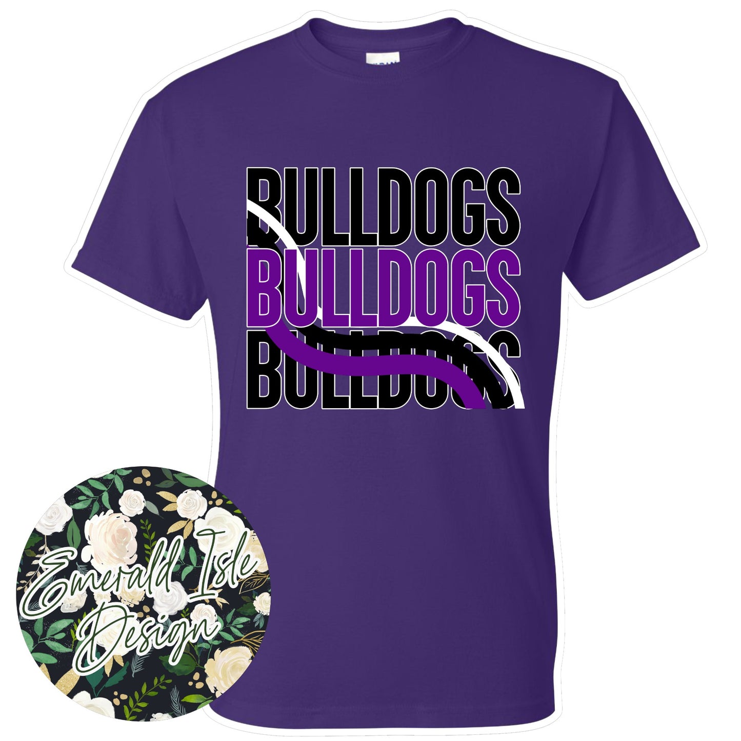 Needham Bulldogs Wave Design