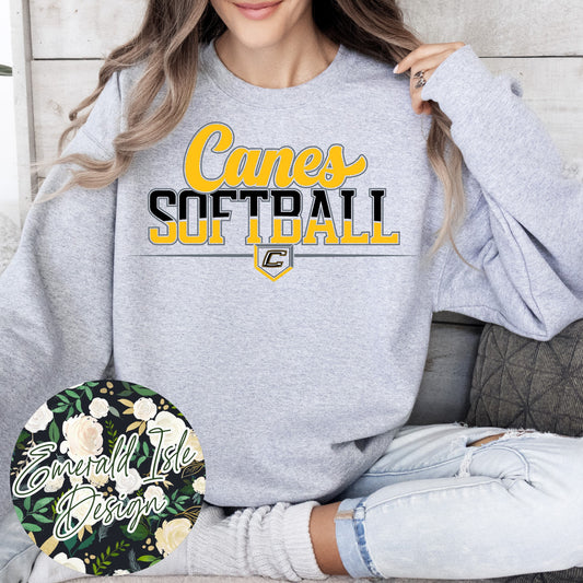 Canes Softball Curved Design