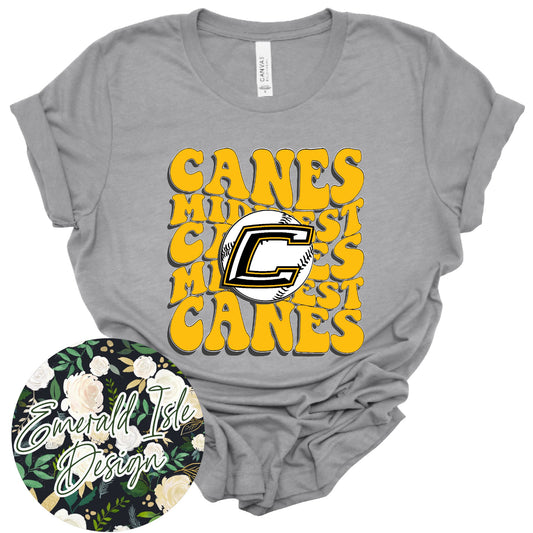 Canes Midwest Groovy Repeat Design