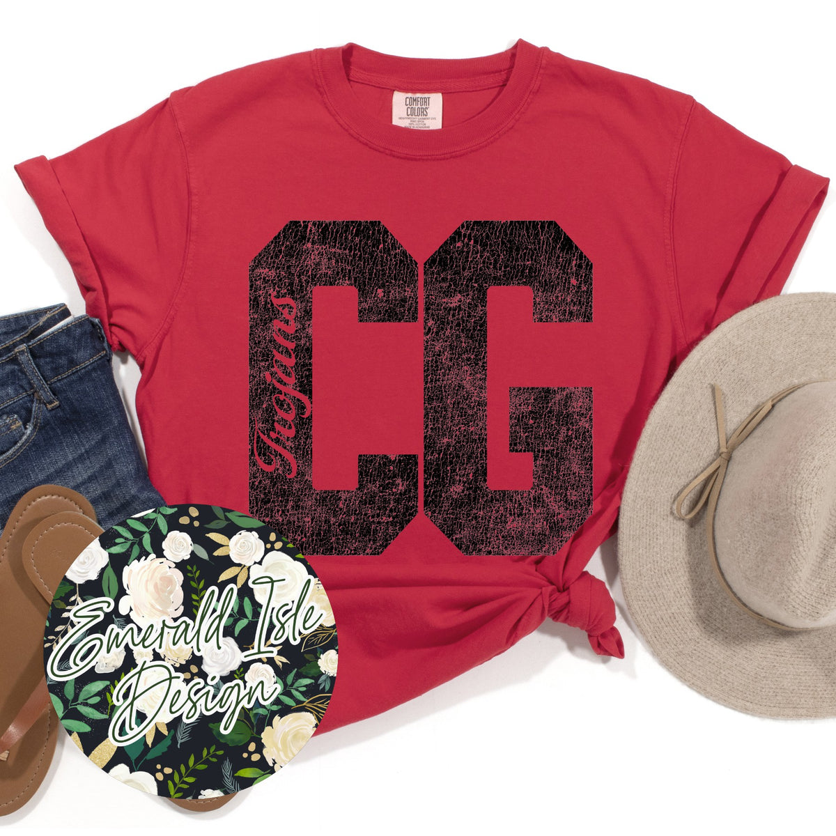 Center Grove Eroded CG on Comfort Colors