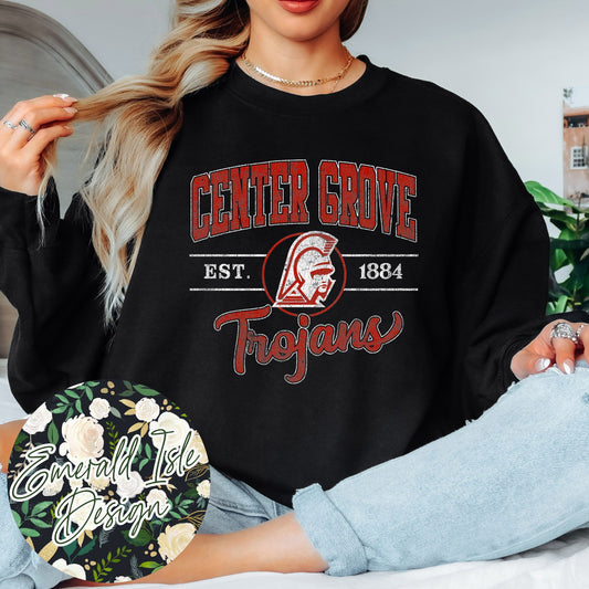 Center Grove Trojans Vintage Varsity Design