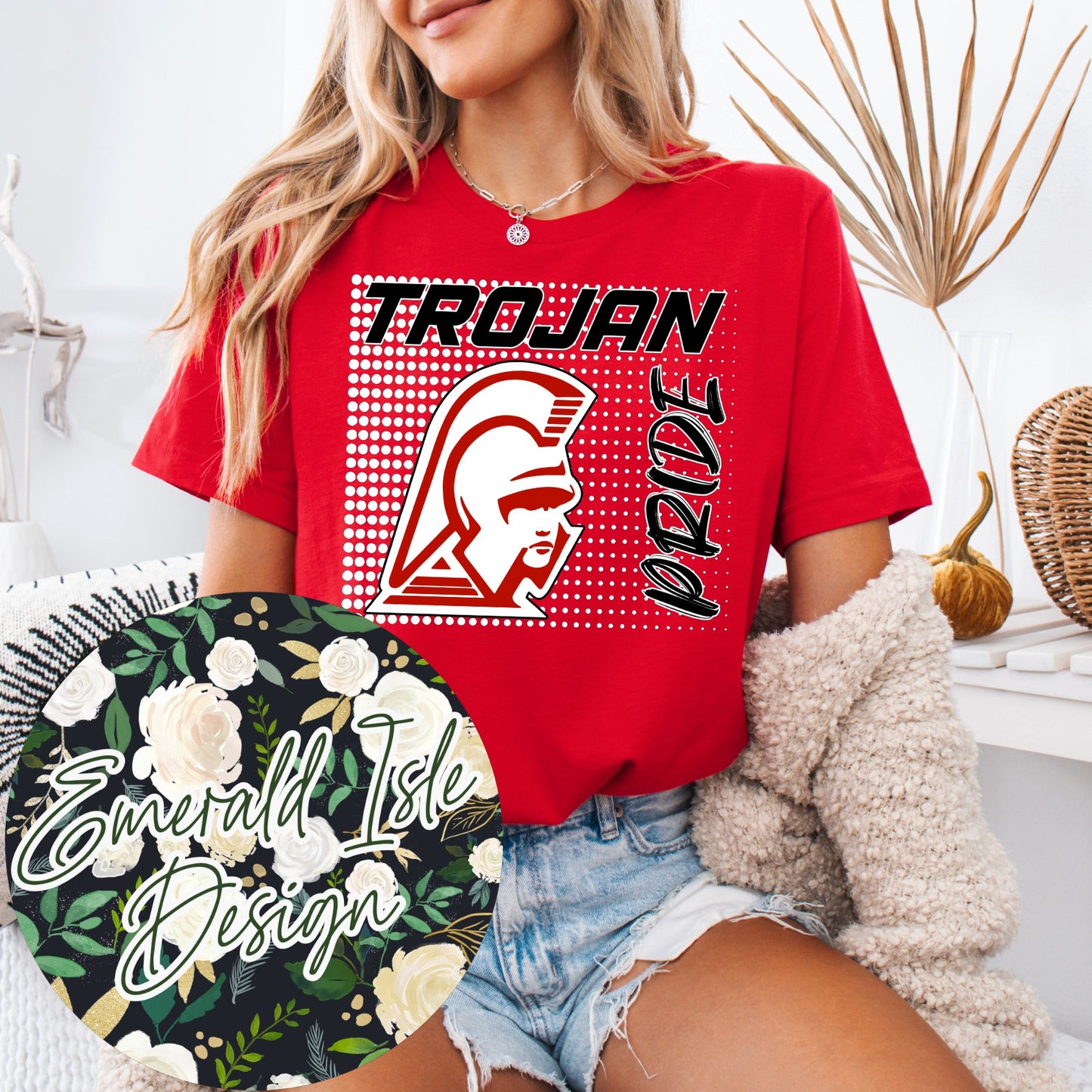 Trojan Pride Gradient Dots Design
