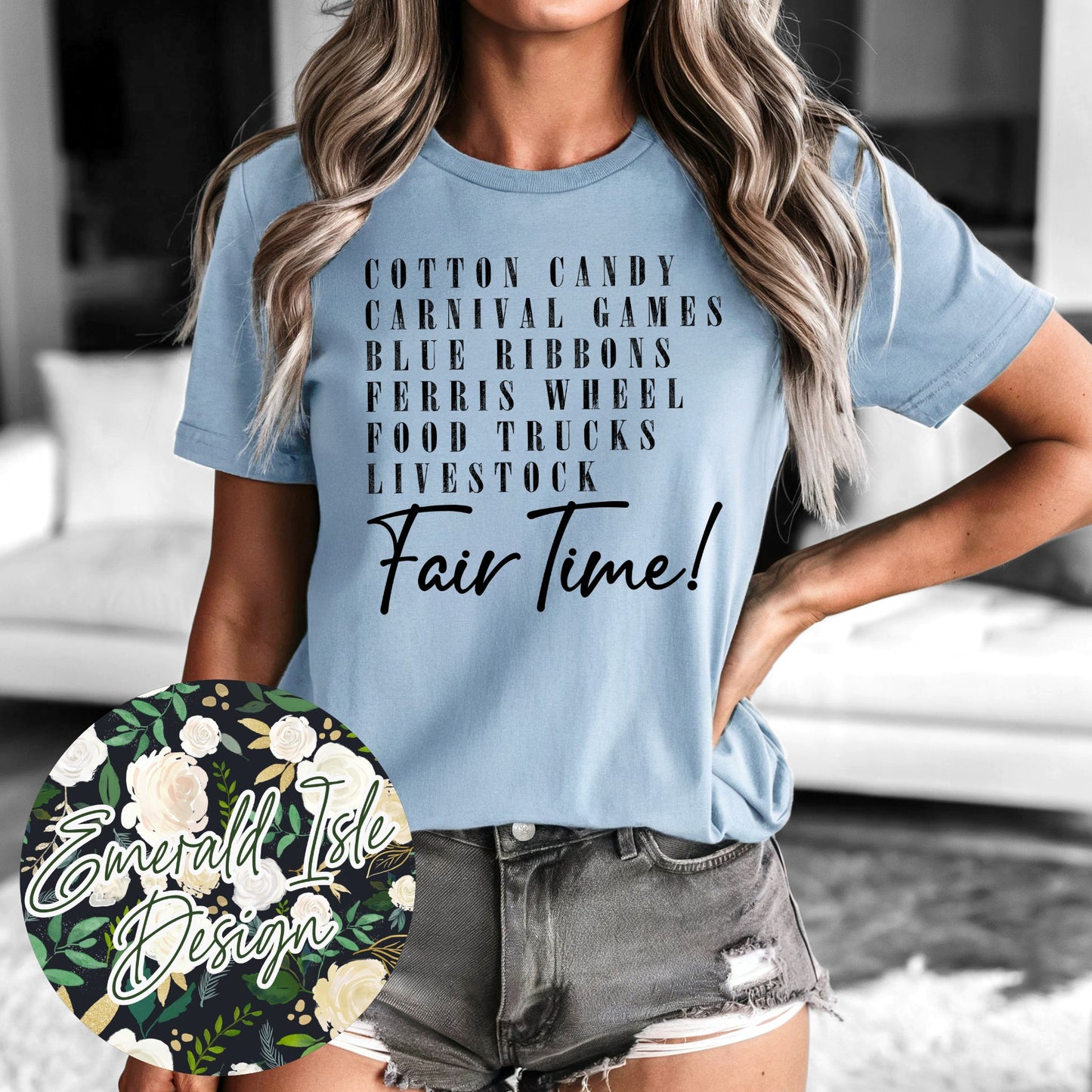 Cotton Candy, Carnival Games, Blue Ribbons, Ferris Wheel, Food Trucks, Livestock Fair Time Design